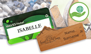 Milieuvriendelijke naambadges