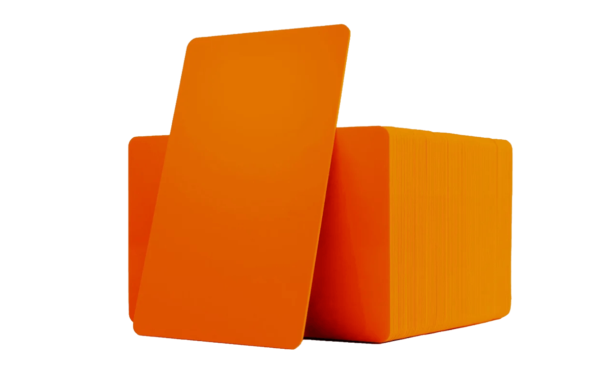 Blanco Oranje PVC kaarten - 760 mic