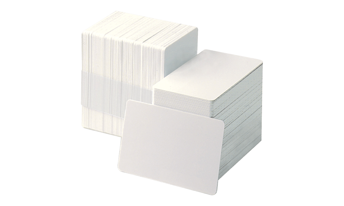Blanco Witte PVC kaarten - 750 mic