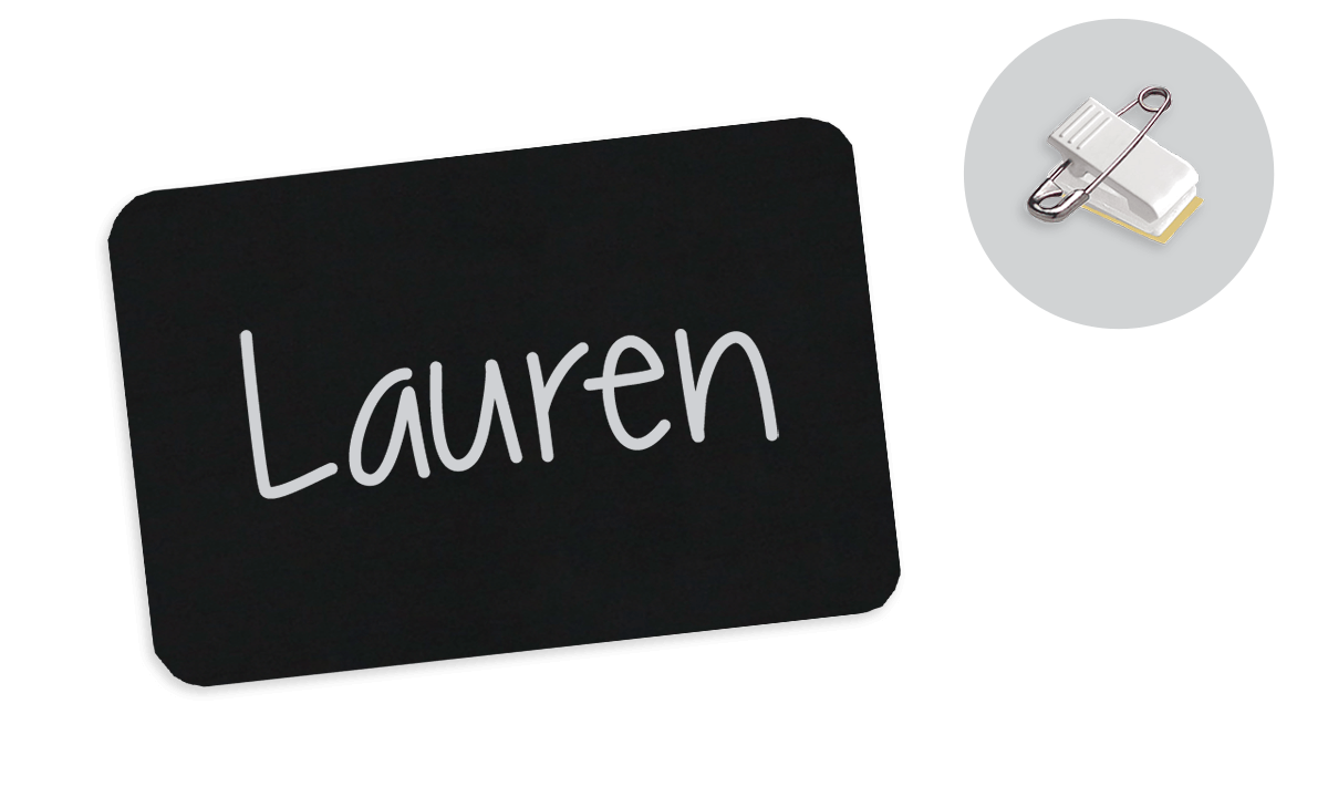 Krijtbord Badges, 75 X 50 mm, Blanco, Dubbel sluiting