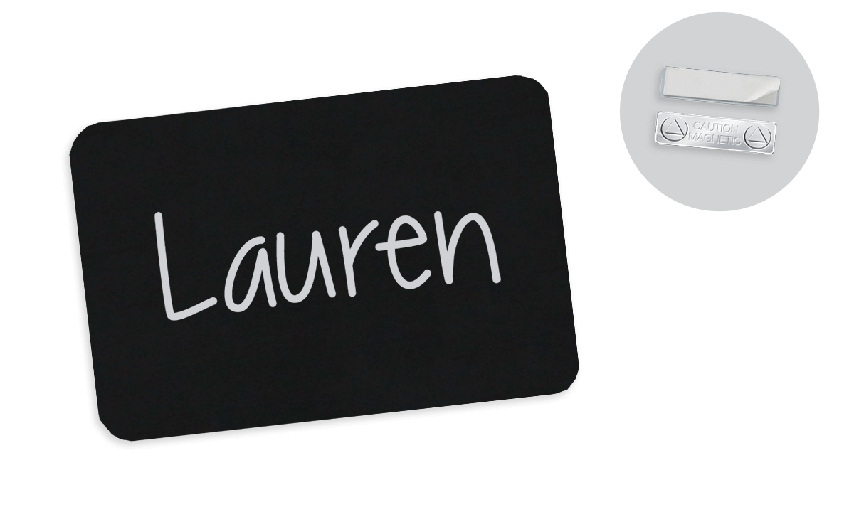 Krijtbord Badges, 75 X 50 mm, Blanco, Magneet sluiting