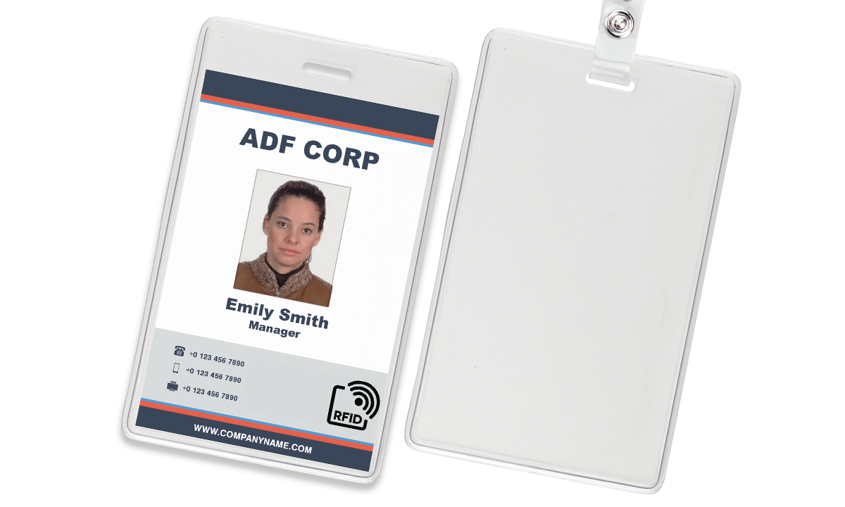 Vinyl badgehouder voor naderingskaarten (proximity card) - Creditcardformaat (CR80)
