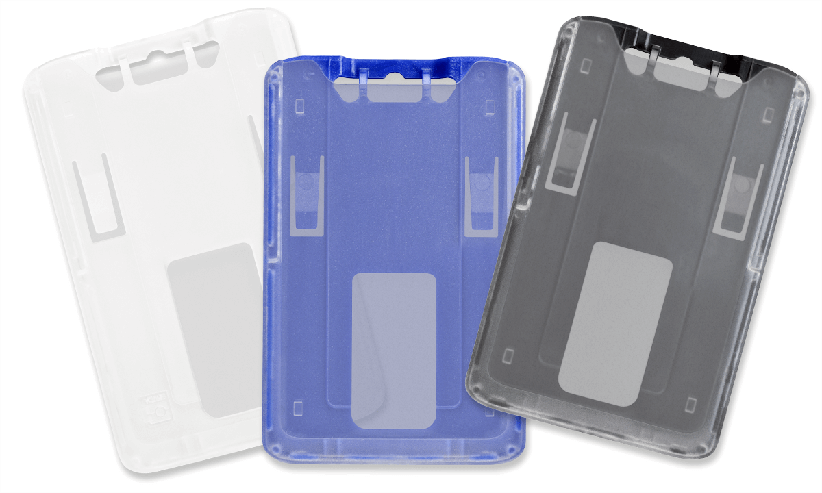 B-Holder verticale badge houder voor 1 kaart met duimkerf