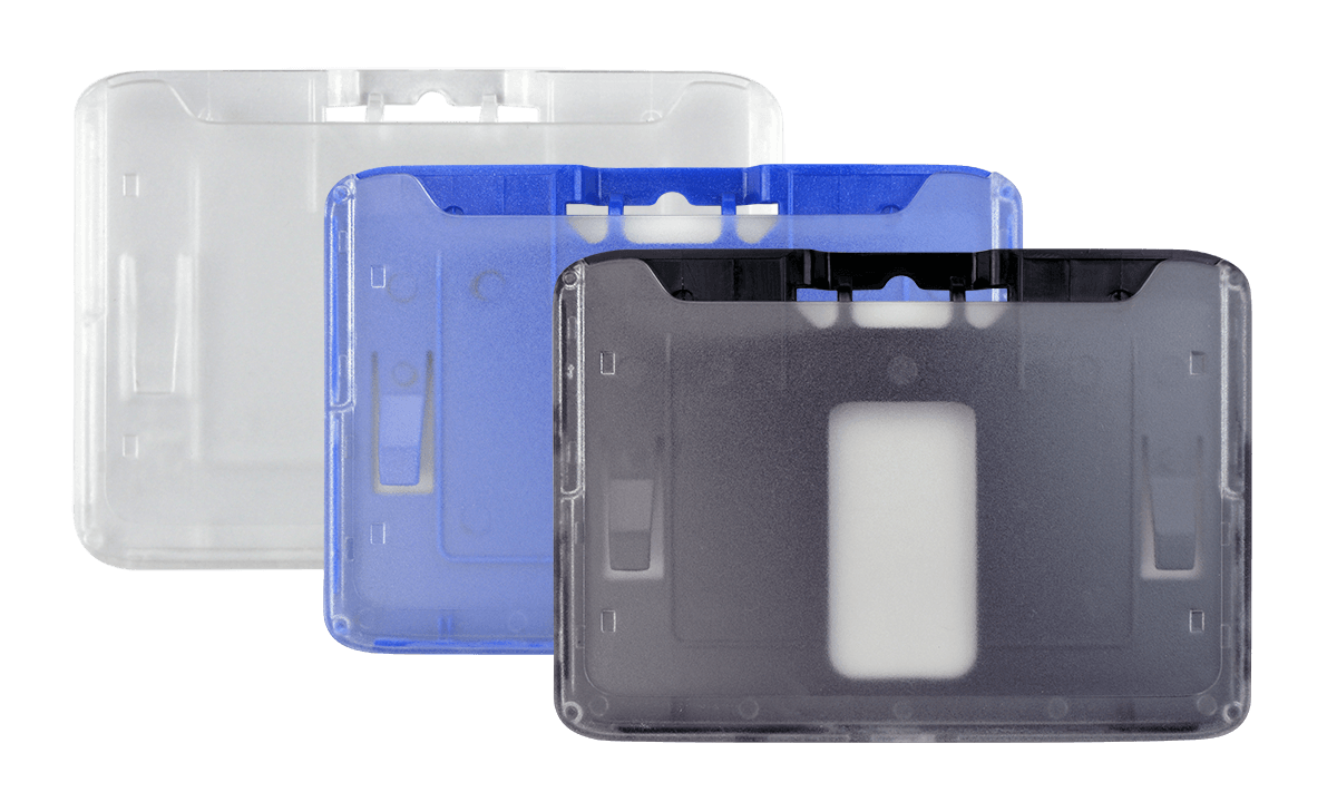 B-Holder horizontale badge houder voor 1 kaart met duimkerf