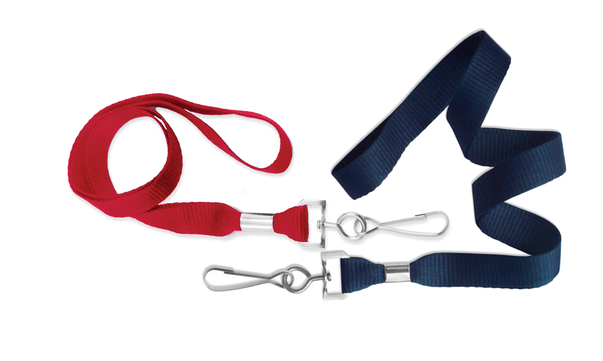 Platte 15 mm lanyard met draaihaak
