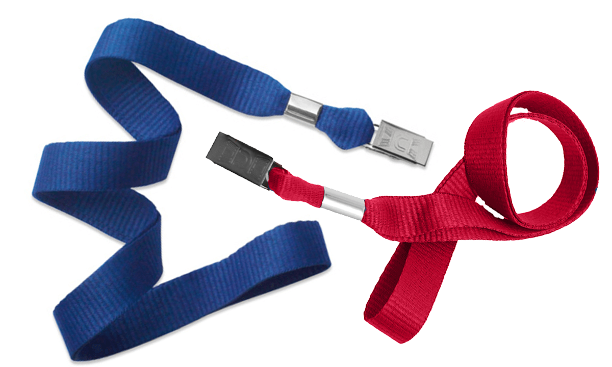 Platte 15 mm lanyard met krokodil clip