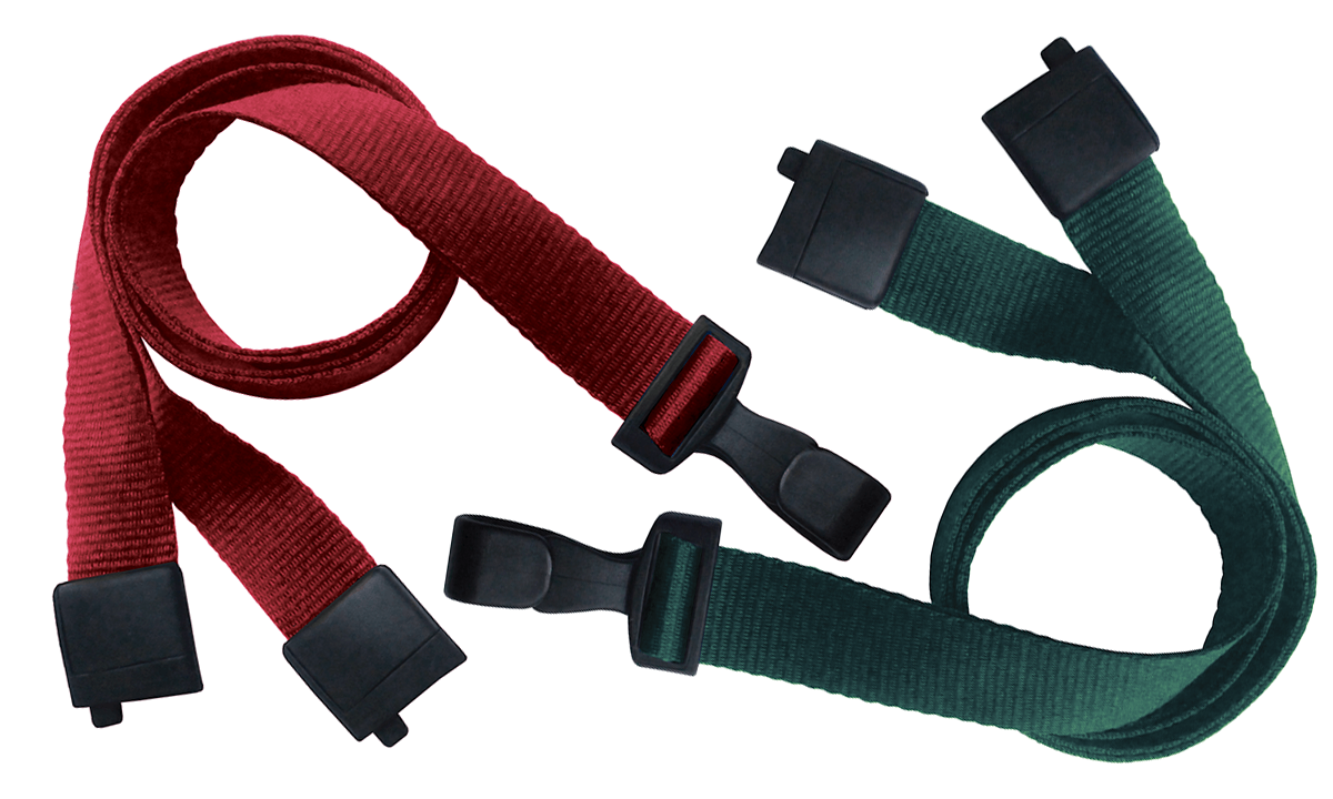 15 mm Lanyards van 100% gerecycleerd PET met veiligheidssluiting en plastic haak