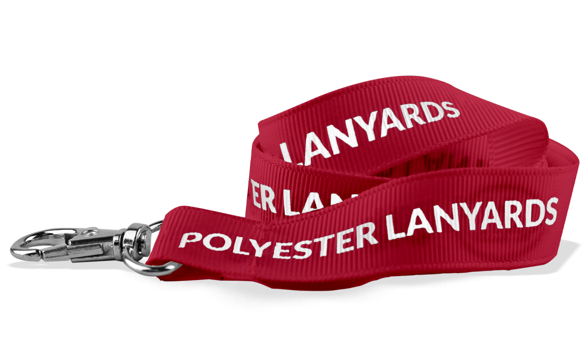 Gepersonaliseerde 25 mm economische lanyards voor evenementen - bedrukking in één kleur