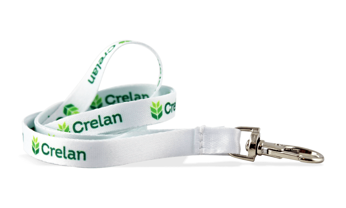 Gepersonaliseerde 10 mm satijnen lanyard - volledige kleurenprint