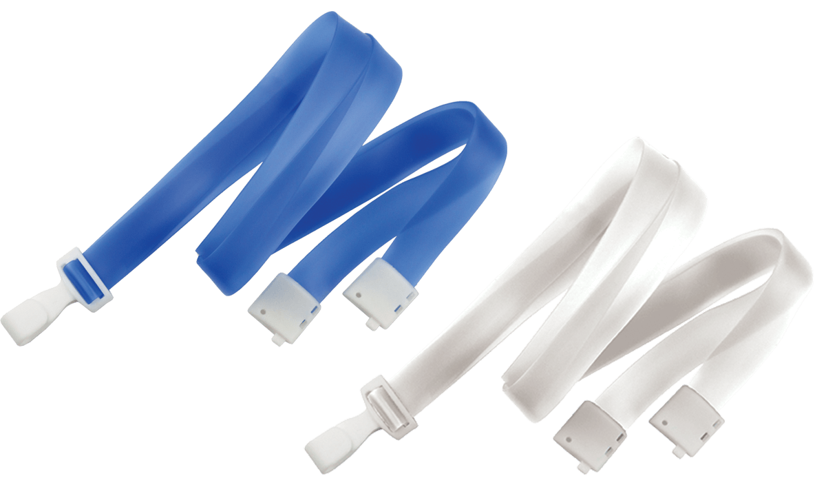 15 mm Vinyl lanyards met veiligheidssluiting en plastic haak