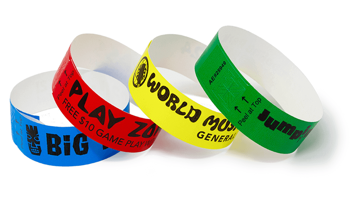 SecurBand-polsbandjes van 22 mm, met zwarte afdruk