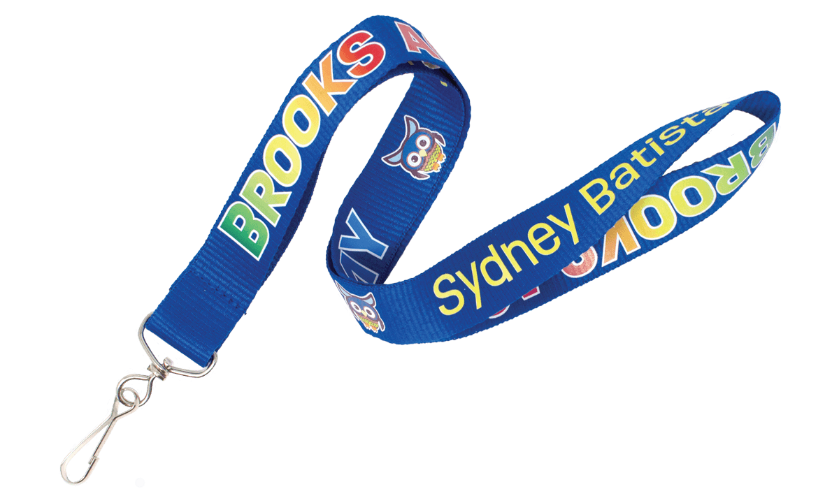 Gepersonaliseerde 15 mm True Color lanyard van gerecycleerd polyester - volledige kleurenprint