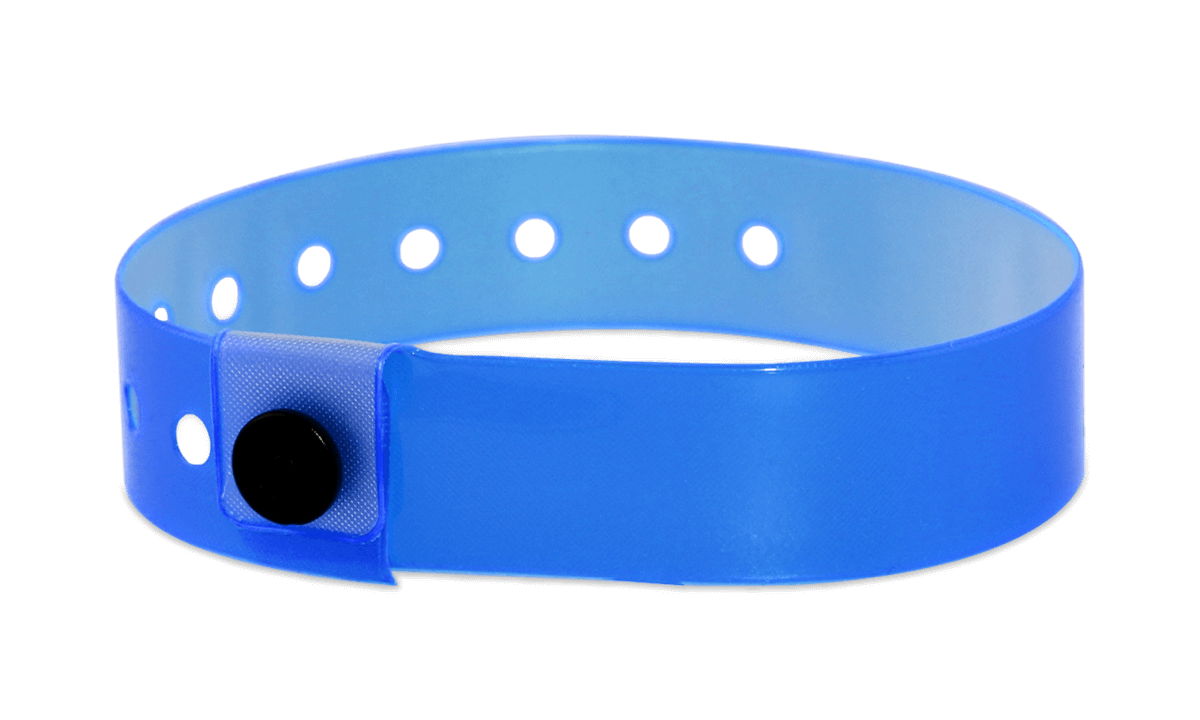 Doorschijnend vinyl polsbandjes, 19mm zonder afdruk, Blueberry