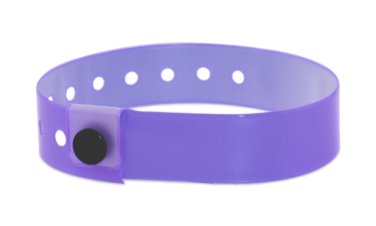 Doorschijnend vinyl polsbandjes, 19mm zonder afdruk, Aqua Violet