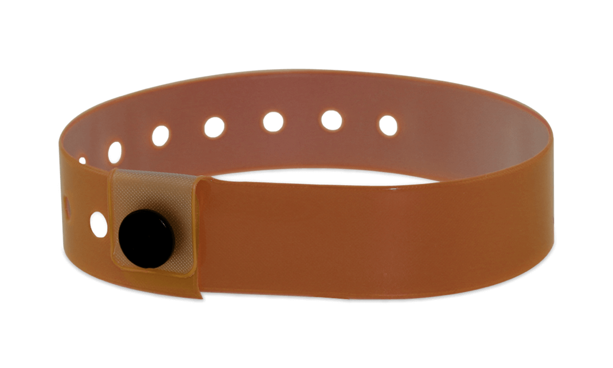 Doorschijnend vinyl polsbandjes, 19mm zonder afdruk, Mocha Ice