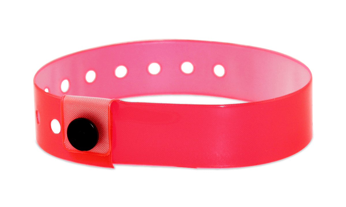 Doorschijnend vinyl polsbandjes, 19mm zonder afdruk, Strawberry Red