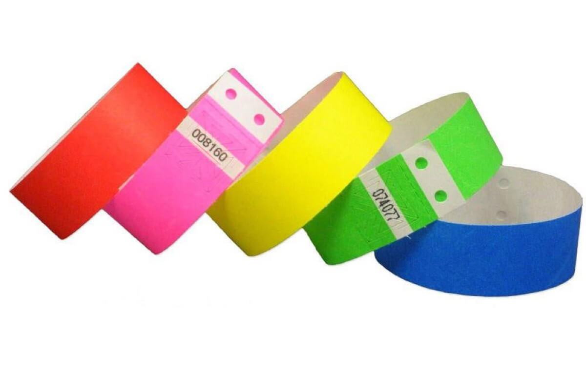Pre-genummerde Tyvek polsbandjes 25 mm