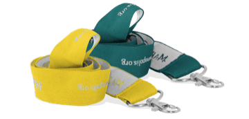 Gepersonaliseerde 25 mm geweven lanyard - personalisatie in één kleur