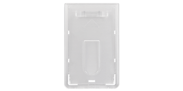 Premium verticale stijve houder voor één kaart met duimkerf