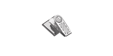 Metalen clip met drukgevoelig plaatje