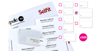 Selfit Grande-insteekkaartjes, 95 x 24 mm, wit, 500 insteekkaartjes