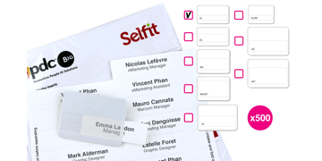 Selfit Single Line-insteekkaartjes, 70 x 12 mm, wit, 500 insteekkaartjes