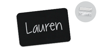 Krijtbord Badges, 75 X 50 mm, Blanco, Magneet sluiting