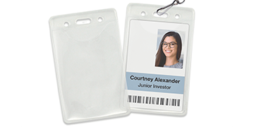 Pureclear vinyl badgehouder - Creditcardformaat (CR80)