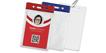Aanpasbare kleurgecodeerde vinyl badgehouders - Creditcardformaat (CR80)
