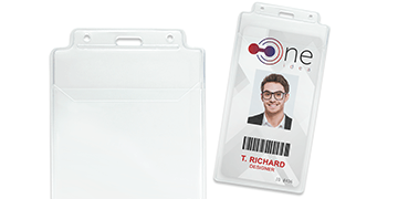 Vinyl badgehouder met insteekflap - 170 x 102 mm inzetstuk