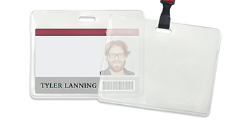 Vinyl badgehouder voor naderingskaarten (proximity card) - Creditcardformaat (CR80)