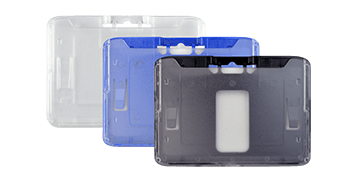 B-Holder horizontale badge houder voor 1 kaart met duimkerf