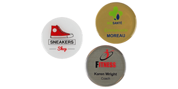 Premium Impress Naam badge, rond, 50 mm