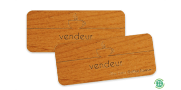 Impress Houten-Badges, 60 X 25 mm