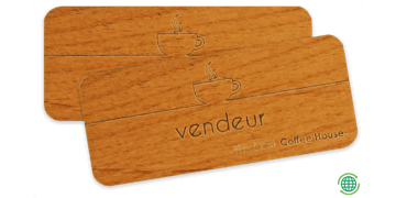 Impress Houten-Badges, 75 X 32 mm