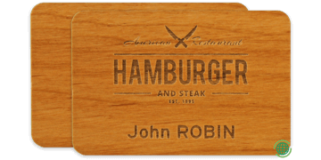 Impress Houten-Badges, 75 X 50 mm