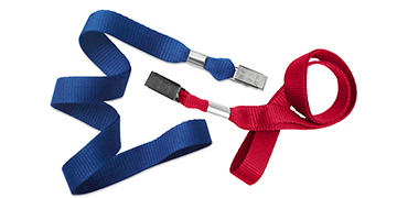 Platte 15 mm lanyard met krokodil clip