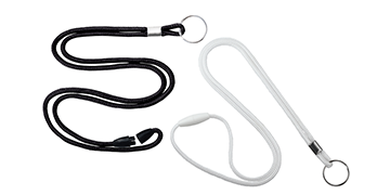 Ronde 3 mm lanyard met metalen sleutelring en veiligheidssluiting