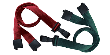 15 mm Lanyards van 100% gerecycleerd PET met veiligheidssluiting en plastic haak
