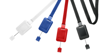 Platte 10 mm afneembare lanyards met SlimReel systeem