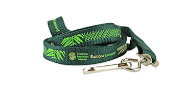 Gepersonaliseerde 10 mm bamboe lanyard - bedrukking in één kleur
