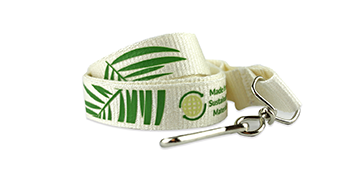 Gepersonaliseerde 20 mm bamboe lanyard - bedrukking in één kleur