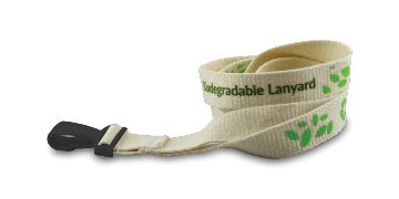 Gepersonaliseerde 15mm Biologisch Katoenen Lanyard - Bedrukking in één Kleur