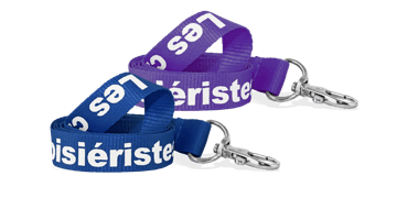 Gepersonaliseerde 15 mm platte lanyard - bedrukking in één kleur