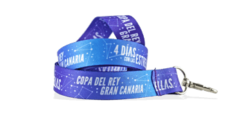Gepersonaliseerde 25 mm satijnen lanyard - volledige kleurenprint