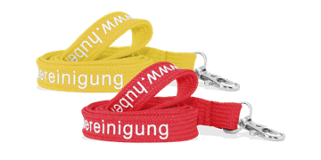 Gepersonaliseerde 15 mm buisvormige lanyard - bedrukking in één kleur