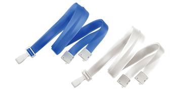 15 mm Vinyl lanyards met veiligheidssluiting en plastic haak