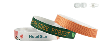 Polsbandjes van GERECYCLED satijn 10mm  "speciaal voor camping" met Zurich sluiting 