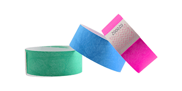 Pre-genummerde Tyvek polsbandjes 25 mm - Doos van 1000 stuks