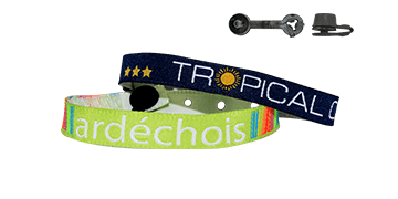 Geweven polsbandjes 10mm  "speciaal voor camping" met Nice sluiting